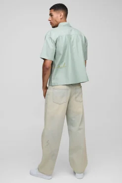 boohooMAN Chemise oversize à broderie Official<Homme Chemises