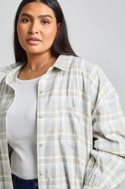 Chemise Oversize À Carreaux Plus