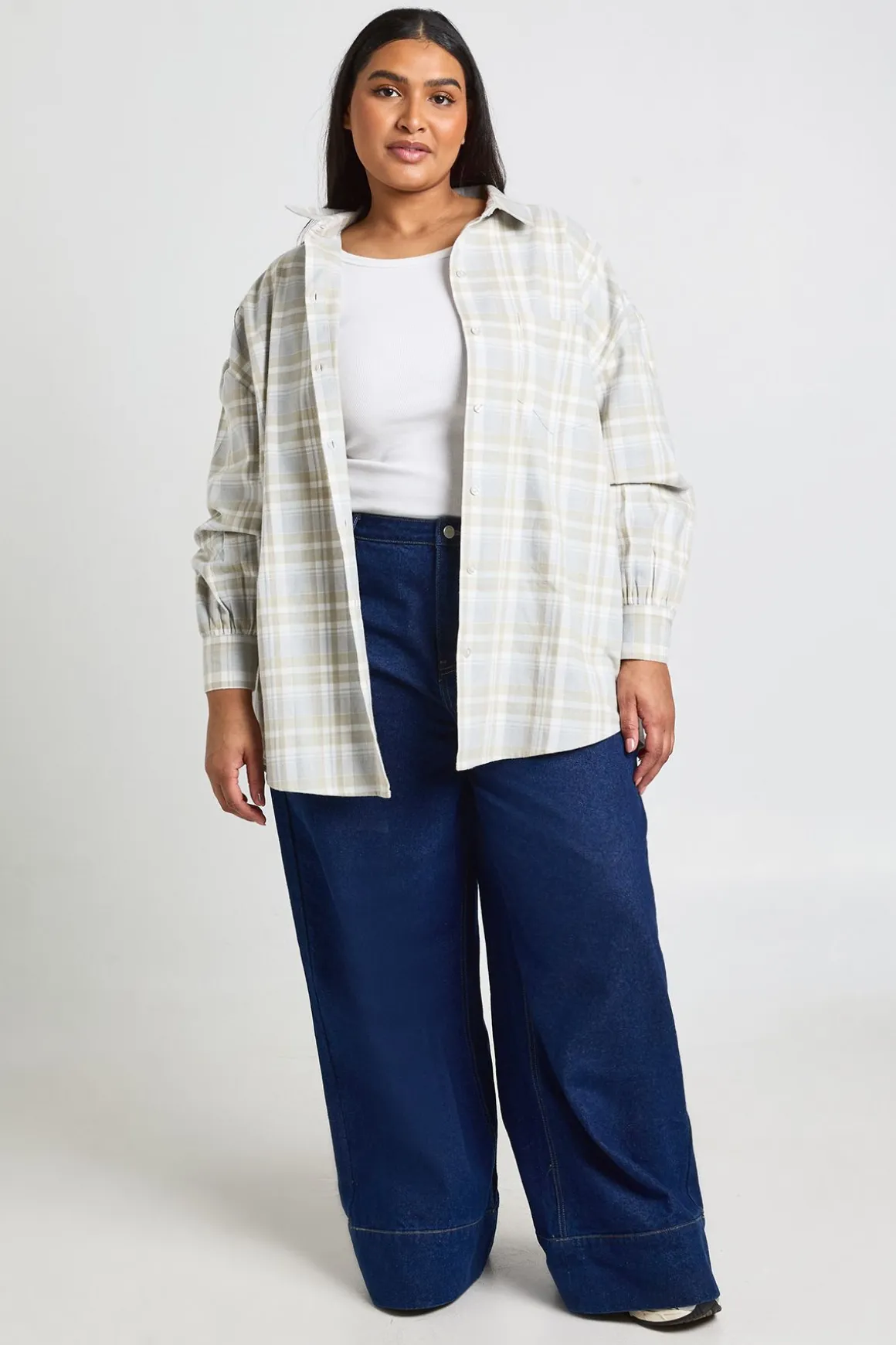 Chemise Oversize À Carreaux Plus
