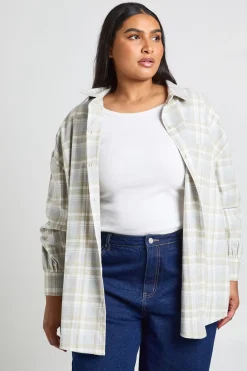 Chemise Oversize À Carreaux Plus