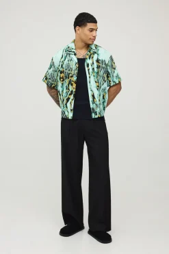 Chemise Oversize À Coupe Boxy Avec Imprimé Floral Abstrait