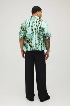 Chemise Oversize À Coupe Boxy Avec Imprimé Floral Abstrait