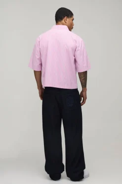 Chemise Oversize Coupe Boxy À Manches Mi-longues À Rayures Multicolores