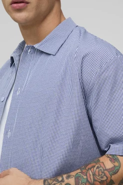 boohooMAN Chemise oversize à coupe boxy à micro carreaux<Homme Chemises