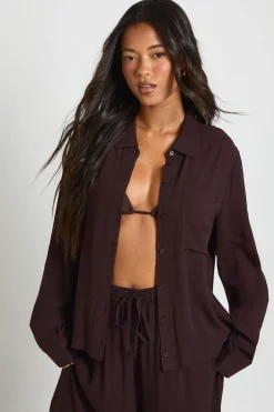 Chemise Oversized Aspect Lin Essentials
