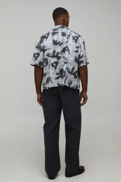 boohooMAN Chemise Oversized Coupe Boxy Imprimé Psychédélique<Homme Chemises