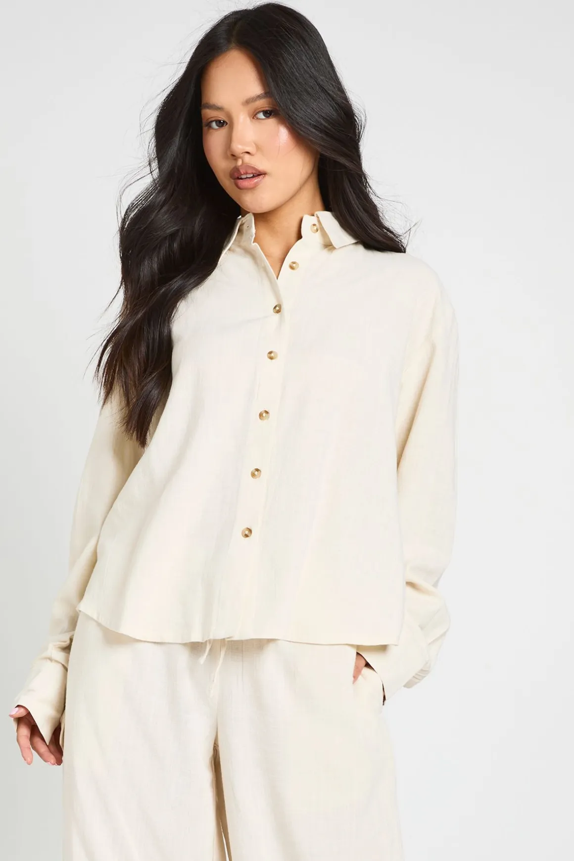 Chemise Oversize En Lin Premium Petite