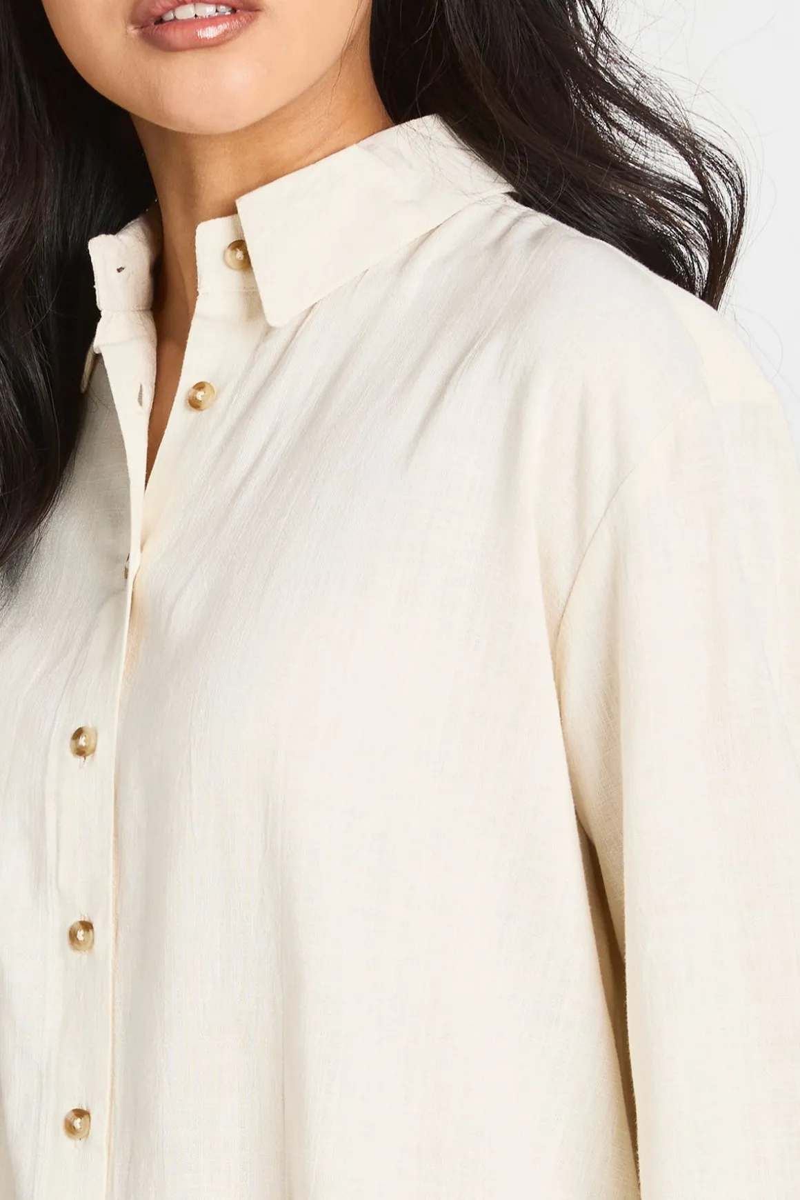 Chemise Oversize En Lin Premium Petite