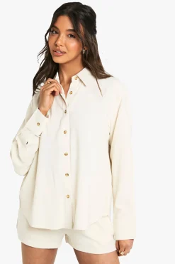 Chemise Oversize En Lin Premium