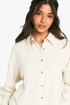 Chemise Oversize En Lin Premium