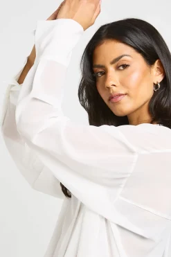Chemise Oversize En Mousseline Transparente