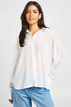Chemise Oversize En Mousseline Transparente