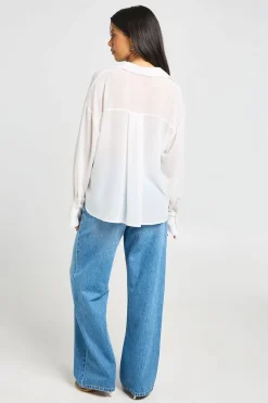 Chemise Oversize En Mousseline Transparente
