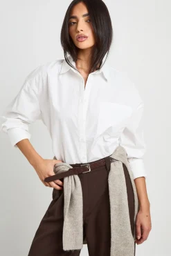 boohoo Chemise Oversize En Popeline De Coton<Femme Tops