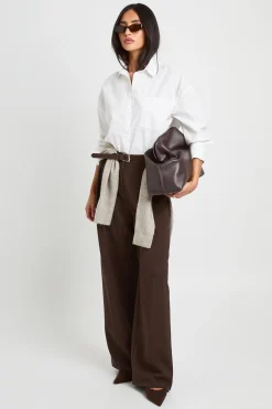 boohoo Chemise Oversize En Popeline De Coton<Femme Tops