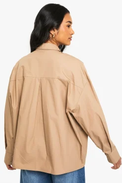 Chemise oversize en popeline de coton