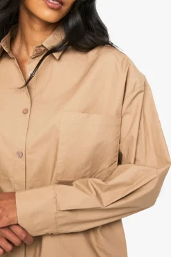 Chemise oversize en popeline de coton