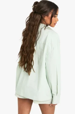 Chemise oversize en popeline de coton