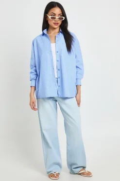 Chemise Oversize En Popeline À Rayures
