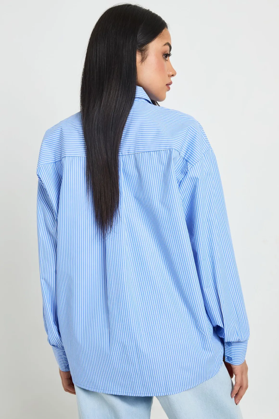 Chemise Oversize En Popeline À Rayures