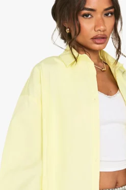 Chemise oversize en popeline de coton
