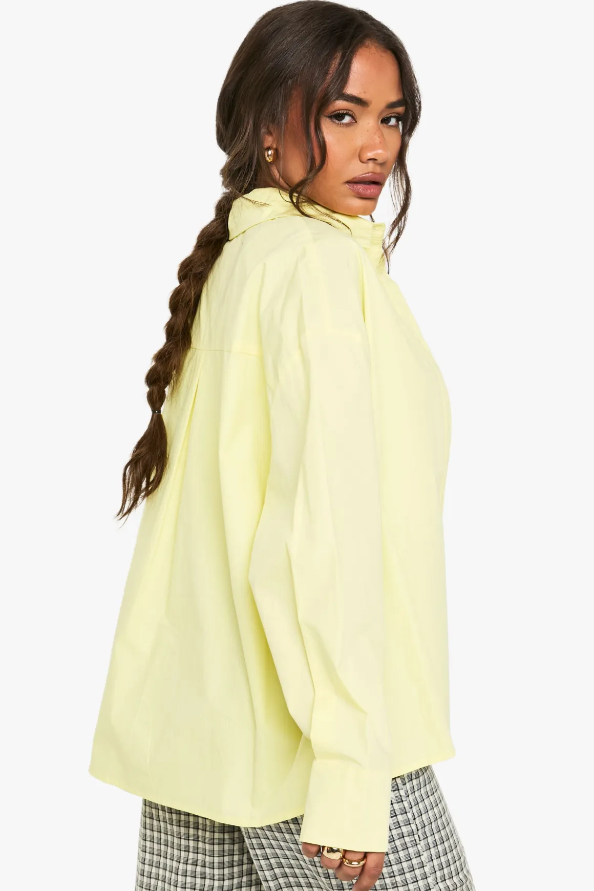 Chemise oversize en popeline de coton