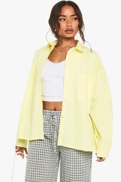 Chemise oversize en popeline de coton