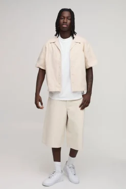 Chemise Oversize En Sergé Avec Imprimé Au Dos