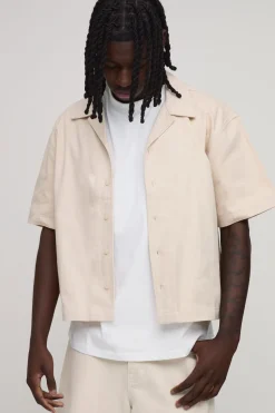 Chemise Oversize En Sergé Avec Imprimé Au Dos