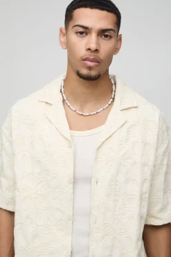 Chemise oversize en sergé avec appliqué de corde