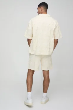 Chemise oversize en sergé avec appliqué de corde