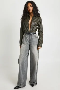Chemise oversize en synthétique