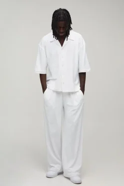 boohooMAN Chemise Oversize En Tissu Éponge À Coupe Ample<Homme Ensembles|Chemises