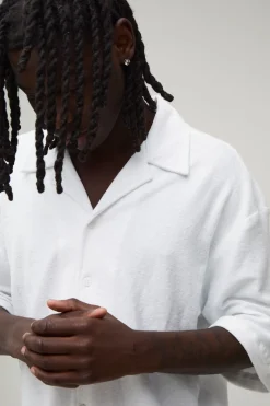 boohooMAN Chemise Oversize En Tissu Éponge À Coupe Ample<Homme Ensembles|Chemises
