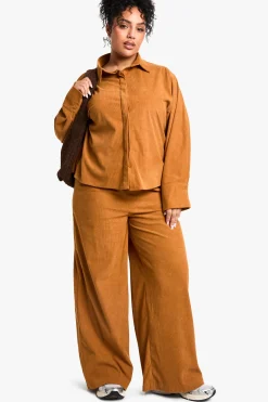 Chemise Oversize En Velours Côtelé Grande Taille