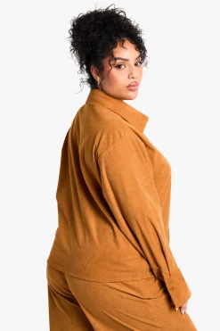 Chemise Oversize En Velours Côtelé Grande Taille