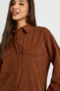 Chemise Oversize En Velours Côtelé