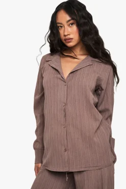Chemise oversize froissée