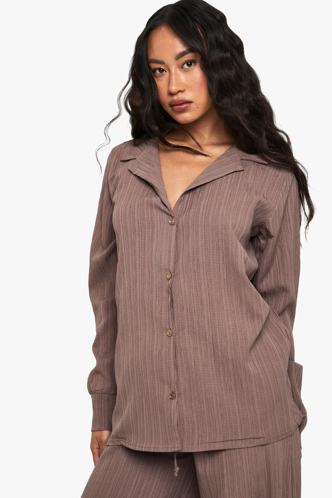 Chemise oversize froissée