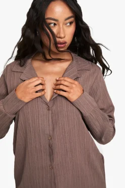 Chemise oversize froissée