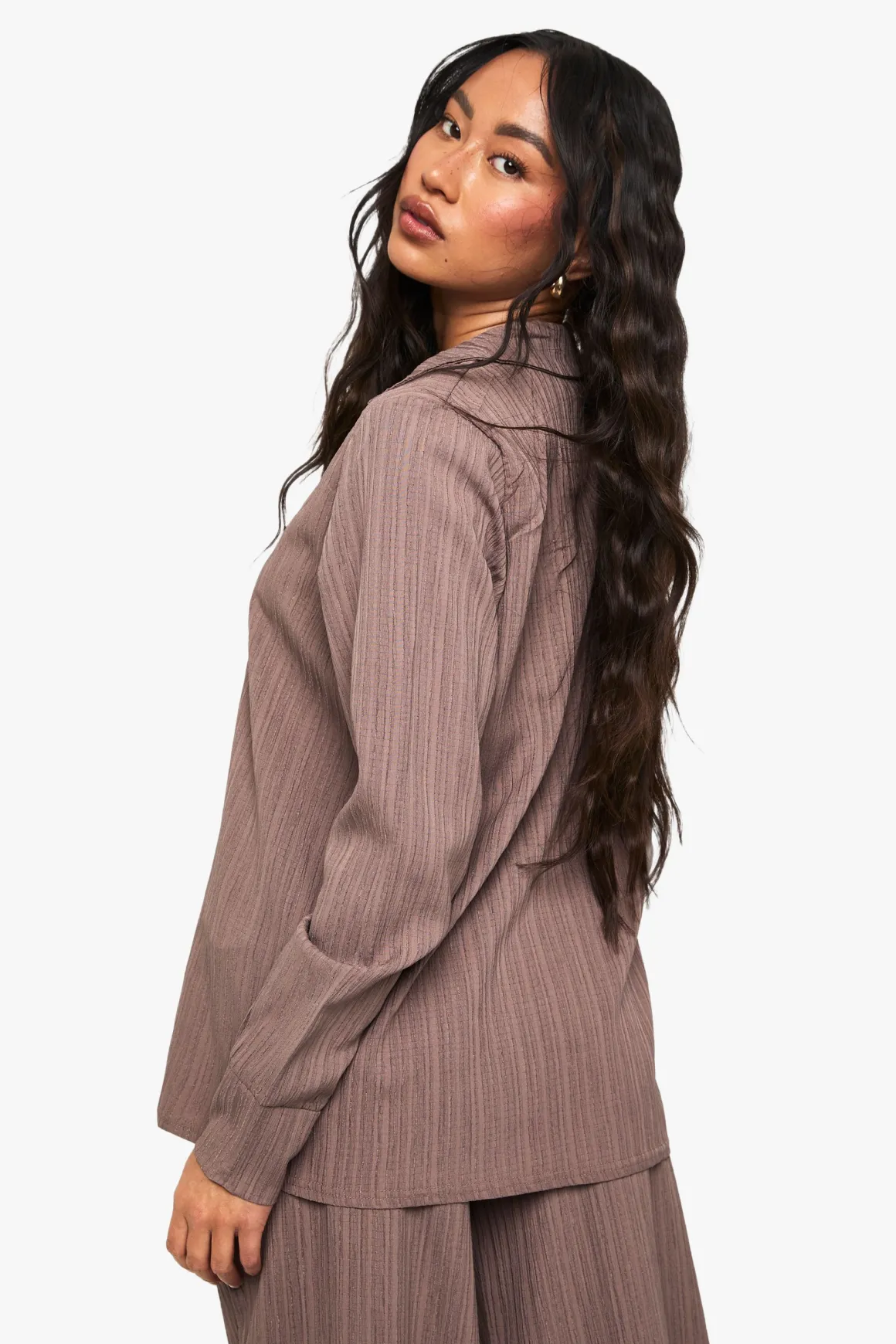 Chemise oversize froissée