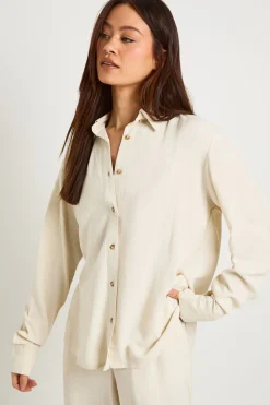 Chemise Oversize Grande Taille En Lin Premium