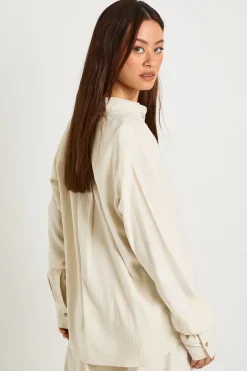 Chemise Oversize Grande Taille En Lin Premium
