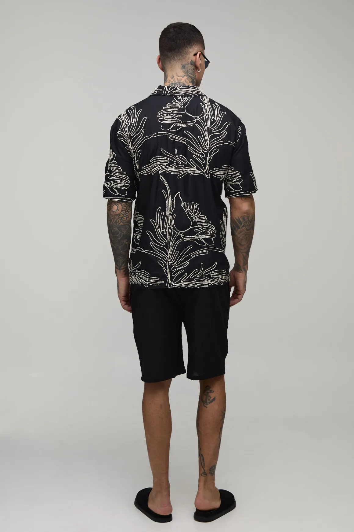 Chemise Oversize Haute Broderie Palmier