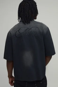 Chemise Oversize Homme En Sergé Lavé À Motifs Ornementaux