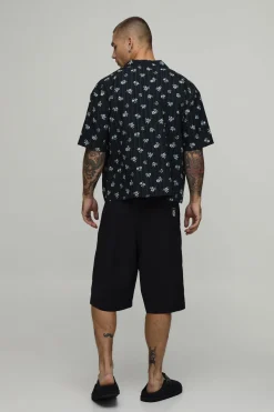 Chemise Oversize À Imprimé Floral Texturé