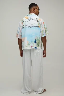 Chemise Oversize Imprimé Oranges Coupe Boxy