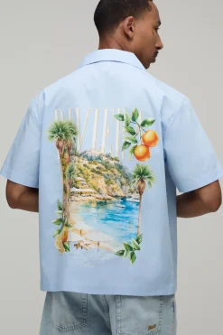 Chemise Oversize À Imprimé Riviera