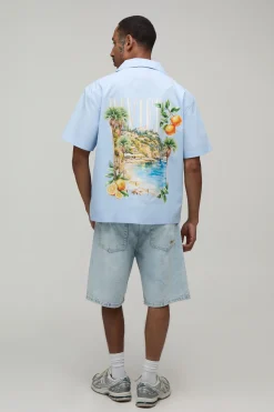 Chemise Oversize À Imprimé Riviera