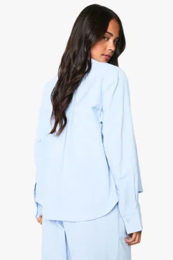 boohoo Chemise oversize look lin<Femme Tops